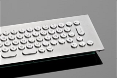  Vandalproof keyboards made of stainless steel with integrated trackball and Desktop housing available. 