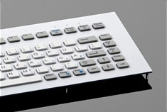  Notre clavier en silicone
Clavier en silicone compact et plat disponible dans toutes les variantes nationales habituelles. Particulièrement adapté au montage (même vertical) dans les machines, les pupitres de mesure et de commande. 