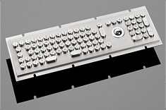  Stainless steel keyboard 82T-ES-TB25 with 82 keys and Trackball
Vandal-proof keyboard with 82-keys and integrated 25mm-Trackball (as mountingversion available). Totally protected against dust and water spray. 