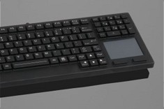  Le clavier compact en silicone DS105S TP offre une fonctionnalité complète grâce à son pavé tactile et ses 105 touches. Il est peu encombrant (309x127x16mm) et conçu pour les applications industrielles les plus difficiles (IP68). 