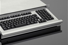  Very robust keyboard drawers - Little need for space - Also available in stainless steel - Especially for industrial applications! 