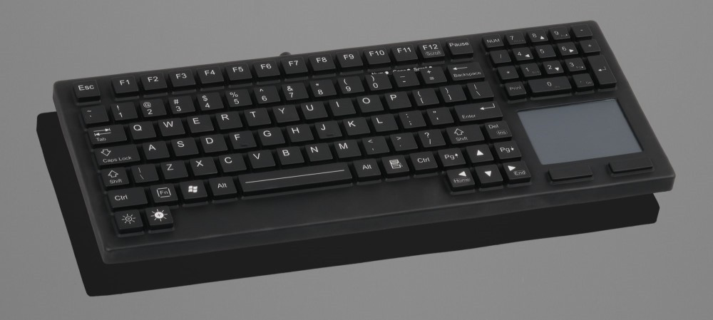  La tastiera compatta in silicone DS105S TP è estremamente “salvaspazio” (309x127x16mm) e progettata per le applicazioni industriali più difficili (IP68). 