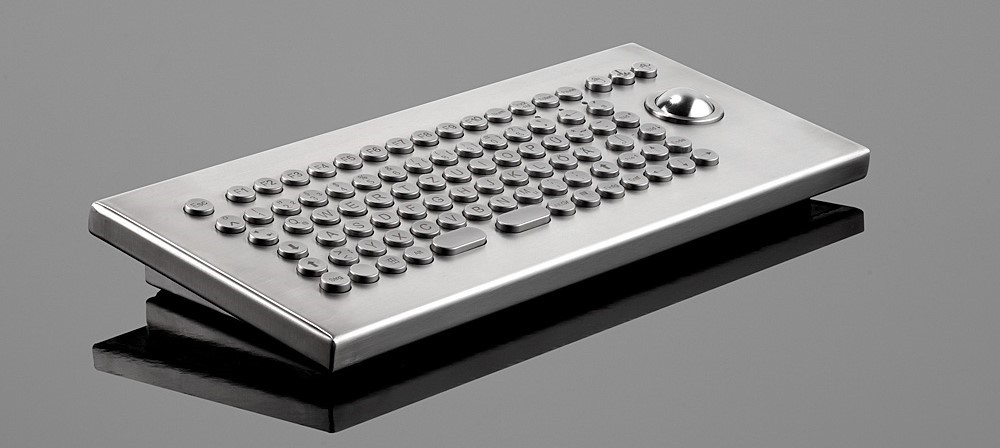  Edelstahl Tastaturen im Tischgehäuse, zur Wandmontage, für die Integration in 19“ Schubladen oder kundenspezifische Gehäusetastaturen für spezielle Einsatzbereiche. 