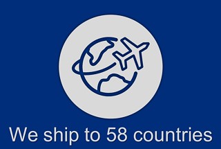 We ship to 58 countries 